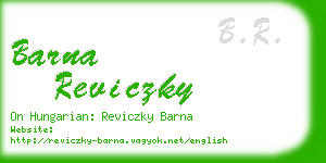 barna reviczky business card